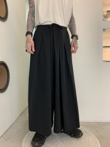 LAD MUSICIAN / 40/1 T-CLOTH HAKAMA / BLACK - LAD MUSICIAN・A.F