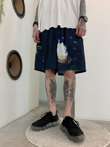 WIZZARD / PRINT LOOM SHORT PANTS / NAVY - LAD MUSICIAN・A.F