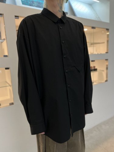 VOAAOV / Organic Cotton Broad Big shirt / Black - LAD MUSICIAN