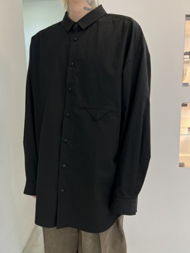 VOAAOV / Organic Cotton Broad Big shirt / Black - LAD MUSICIAN