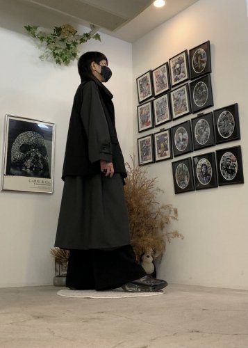 VOAAOV / Vintage Wool Wide Long Coat / Olive - LAD MUSICIAN・A.F