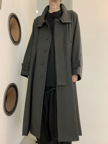 VOAAOV / Vintage Wool Wide Long Coat / Olive - LAD MUSICIAN・A.F