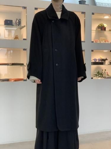 VOAAOV / Yabure Oil Cut Wool Long Coat / Black - LAD MUSICIAN・A.F