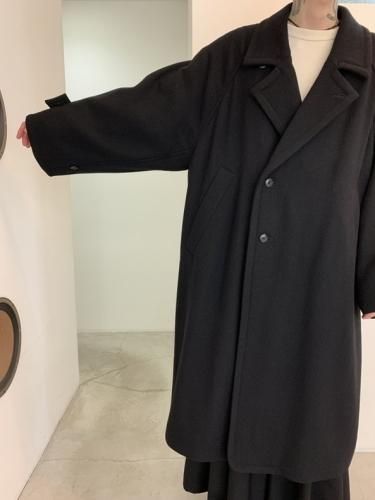 VOAAOV / Yabure Oil Cut Wool Long Coat / Black - LAD MUSICIAN・A.F