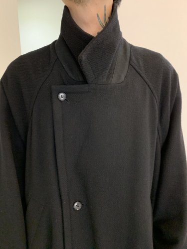 VOAAOV / Yabure Oil Cut Wool Long Coat / Black - LAD MUSICIAN・A.F