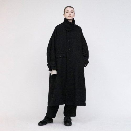 VOAAOV / Soft Wool Twill Long Coat / Black - LAD MUSICIAN・A.F