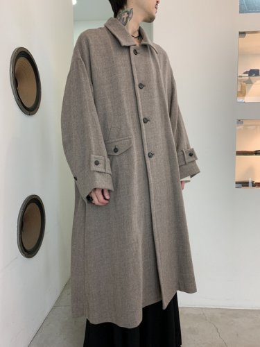 定期販売 Soft VOAAOV Wool Coat Long Twill ステンカラーコート