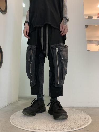 A.F ARTEFACT / Cargo Wide Trousers / Black - LAD MUSICIAN・A.F ...