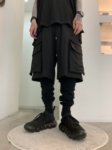 【定価¥39,600】Layered pants - BLACKレイヤードパンツ