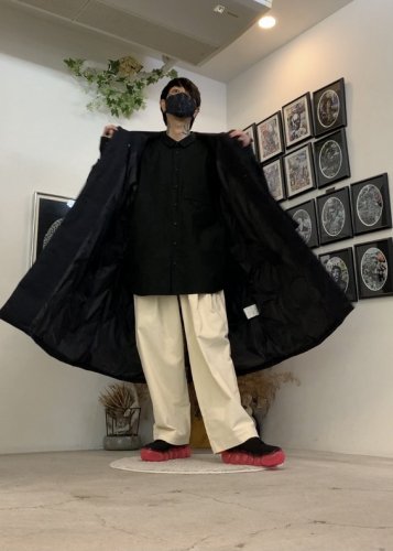 VOAAOV / Nylon High Density Cloth Long Coat / Black - LAD MUSICIAN