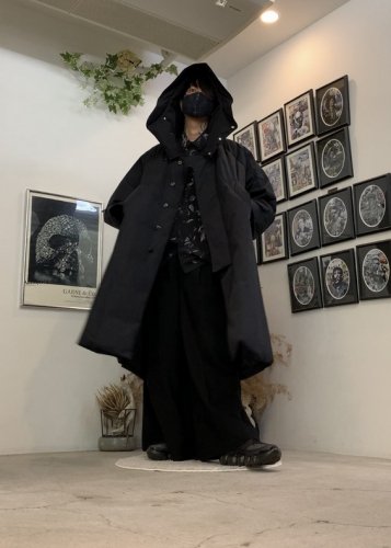 VOAAOV / Nylon High Density Cloth Long Coat / Black - LAD MUSICIAN