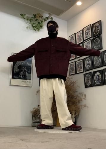 VICTIM ビクティム NO COLLAR CPO JACKET ウール VICTIM / NO COLLAR CPO JACKET / WINE - LAD MUSICIAN・A.F