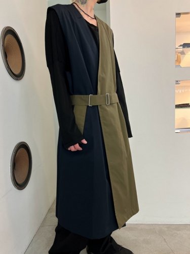 WIZZARD / DETACHABLE TIELOCKEN COAT / KHAKI×NAVY - LAD MUSICIAN