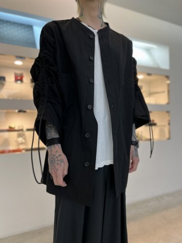 VOAAOV / COTTON×NYLON RUDEBACK SHIRTS_Long / Black - LAD MUSICIAN