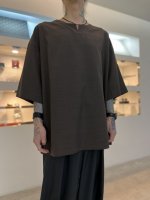 VOAAOV / WOOL LIKE POLYESTER OVER TOPS / Brown