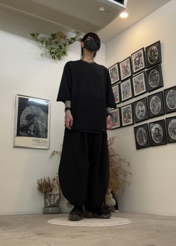 VOAAOV / LINKING SUMMER KNIT TOPS / Black - LAD MUSICIAN・A.F