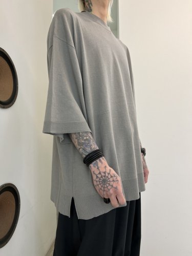 VOAAOV / LINKING SUMMER KNIT TOPS / Gray - LAD MUSICIAN・A.F