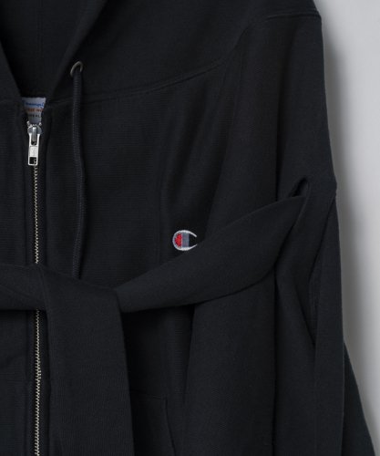 ANREALAGE×Champion / REVERSE WEAVE® Zip Hooded Sweatshirt / Black