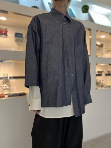 WIZZARD / DOCKING FLIP SHIRTS / INDIGO×WHITE - LAD MUSICIAN・A.F