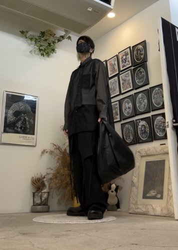 WIZZARD / FAKE LEATHER MARKET BAG / BLACK - LAD MUSICIAN・A.F