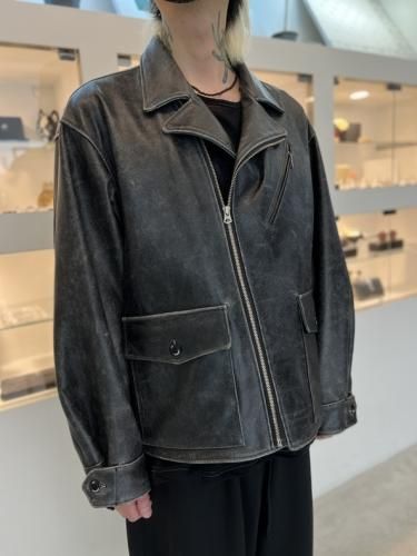 【予約商品】Varde77 / Crack leather double wide jacket / 9月発売予定 / 22年 3/31 〆切 -  LAD MUSICIAN・A.F ARTEFACT・my beautiful landlet・VOAAOV・VICTIM・GARNI等の通販 |