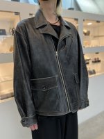 【予約商品】Varde77 / Crack leather double wide jacket / 9月発売予定 / 22年 3/31 〆切