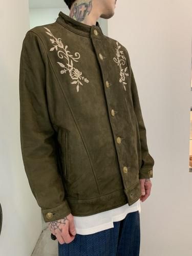 予約商品】Varde77 / Nubuck leather embroidered jacket / 10月発売