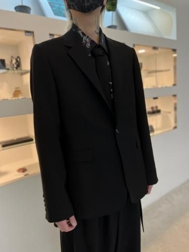 LAD MUSICIAN / WOOL GABARDINE STANDARD 1B JACKET / NANO BLACK 