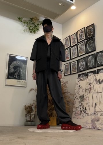 TROVE / WOOL TROPICAL JUMP SUIT TYPE-A / CHARCOAL