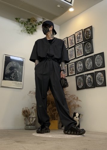TROVE / WOOL TROPICAL JUMP SUIT TYPE-A / CHARCOAL - LAD MUSICIAN 