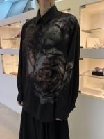 LAD MUSICIAN / POLYESTER TROPICAL GATHER WIDE / BLACK - LAD