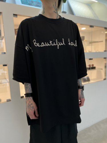 my beautiful landlet / SUAI-SUAI JERSEY LOGO T-SHIRT / Black - LAD