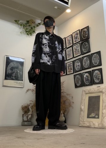 LAD MUSICIAN / DECHINE CAT BIG SHIRT / BLACK - LAD MUSICIAN・A.F