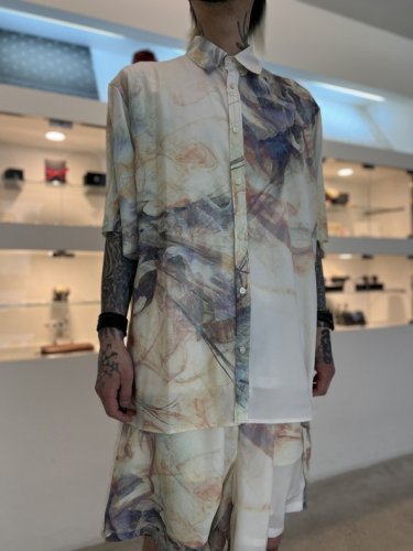 WIZZARD / H/S PRINT SLIT SHIRTS / NATURAL - LAD MUSICIAN・A.F