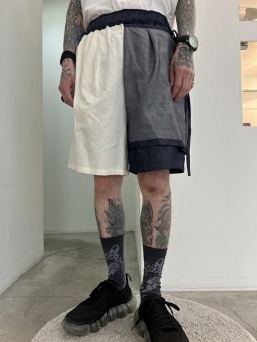 パンツ Wizzard DOCKING FLIP SHORT PANTS WIZZARD / DOCKING FLIP SHORT PANTS / INDIGO×WHITE - LAD