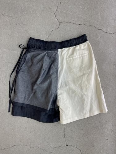 パンツ Wizzard DOCKING FLIP SHORT PANTS WIZZARD / DOCKING FLIP SHORT PANTS / INDIGO×WHITE - LAD