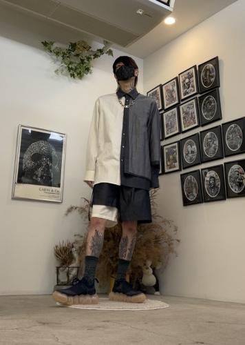 WIZZARD / DOCKING FLIP SHORT PANTS / INDIGO×WHITE - LAD