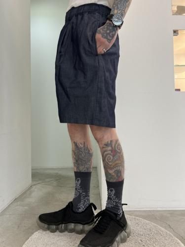 パンツ Wizzard DOCKING FLIP SHORT PANTS WIZZARD / DOCKING FLIP SHORT PANTS / INDIGO×WHITE - LAD
