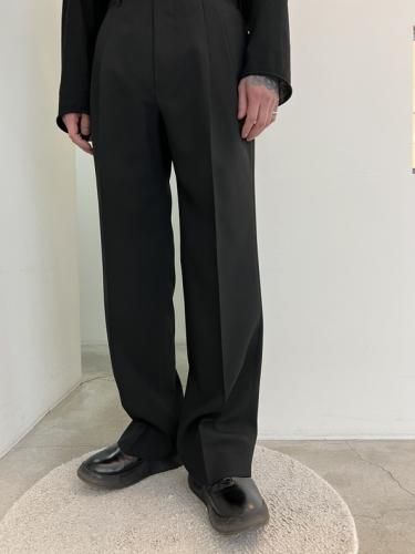 LAD MUSICIAN　23ss  POLYESTER TROPICAL LAD MUSICIAN / POLYESTER TROPICAL SLIM FLARE / BLACK - LAD