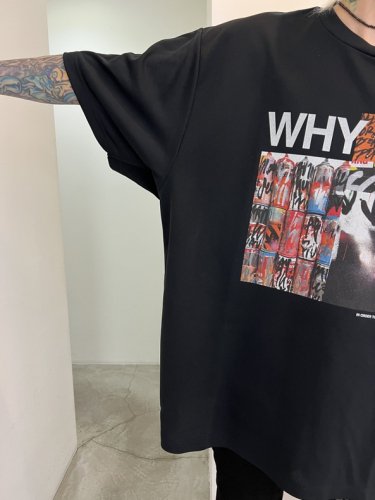 avis×Ryuji Kamiyama / WHY×RATFACE WIDE DRY-TEE / BLACK - LAD