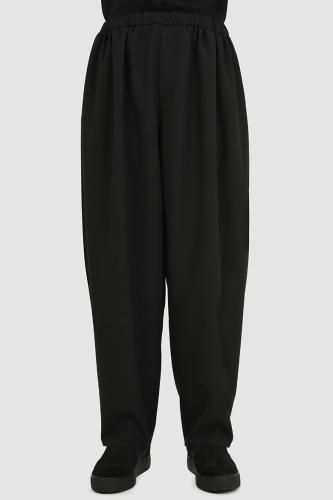 LAD MUSICIAN / POLYESTER TROPICAL GATHER WIDE / BLACK - LAD