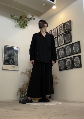 LAD MUSICIAN / 40/1 T-CLOTH ASYMMETRY PANTS / BLACK