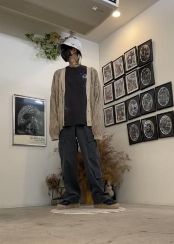 LAD MUSICIAN / CORDUROY CARGO PANTS / GRAY PURPLE - LAD