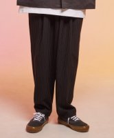 【予約商品】rehacer / Drape Gathered Stripe Pants / 6月下旬発売予定 / 22年 5/25 〆切