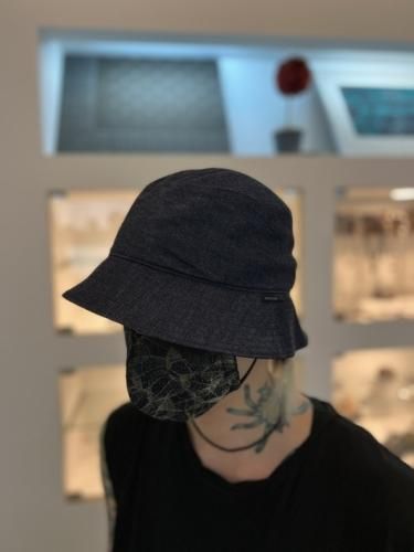 LAD MUSICIAN / 6oz SOFT DENIM BACKET HAT / INDIGO ONE WASH - LAD