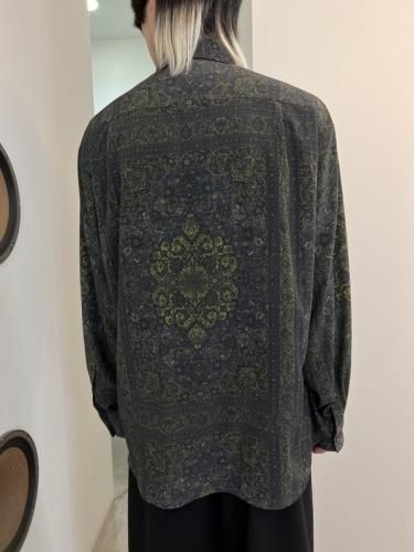 ぶらっくLAD MUSICIAN FLOWER GREEN 44 新品 LAD MUSICIAN(ラッドミュージシャン) 「FLOWER STAND COLLAR