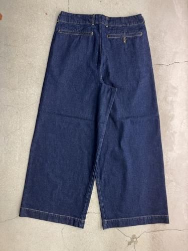 my beautiful landlet / DENIM NO TUCK WIDE PANTS / ONE WASH