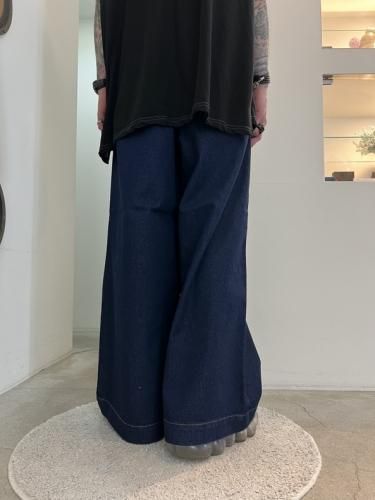 my beautiful landlet / DENIM NO TUCK WIDE PANTS / ONE WASH