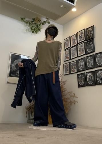 パンツ my beautiful landlet DENIM TUCKWIDEPANTS my beautiful landlet / DENIM NO TUCK WIDE PANTS / ONE WASH
