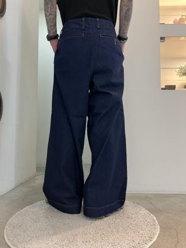 my beautiful landlet / DENIM NO TUCK WIDE PANTS / ONE WASH